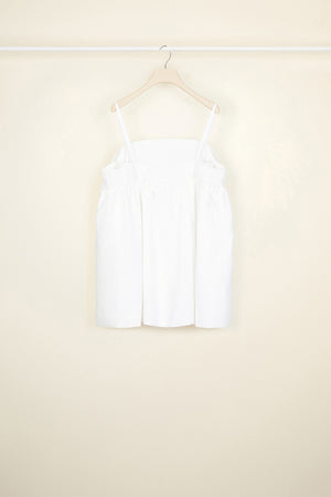 Cold-shoulder cape poplin top