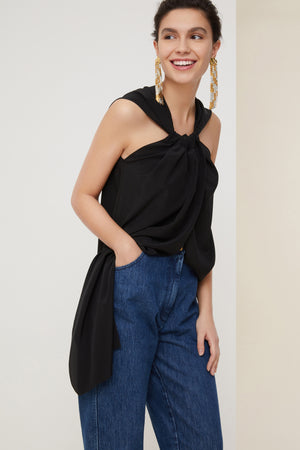Haut asymétrique en soie