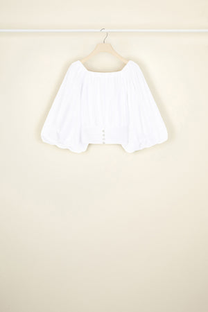Volume poplin crop top
