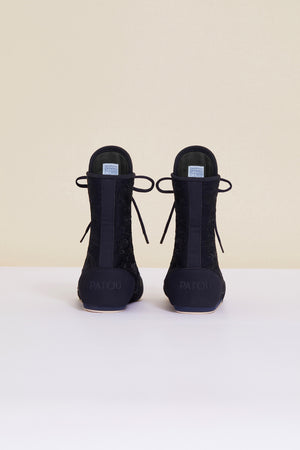 Sneakers alte ricamate - Blu marino
