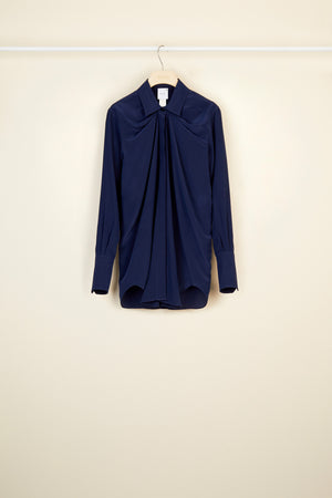 Blusa drappeggiata in seta