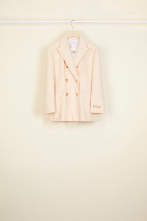 Double-breasted wool and cashmere jacket