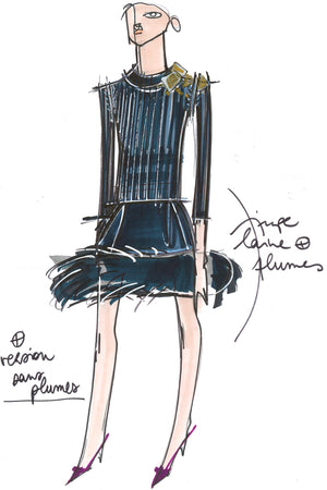 Maglione in lana merino con spille