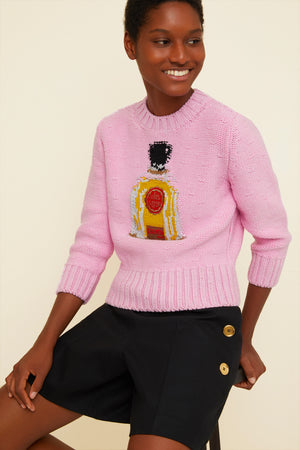 Pull en laine à motif parfum