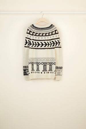 Maglione in lana jacquard con ex-voto