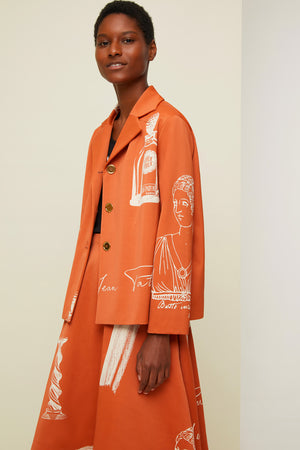 Printed technical fabric jacket