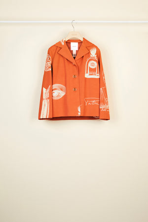 Printed technical fabric jacket