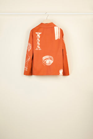 Printed technical fabric jacket