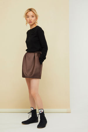 Satin tulip skirt