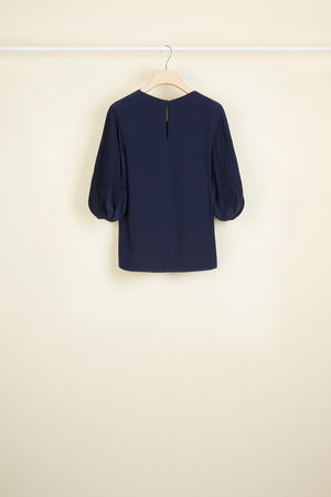 Cut Bow Top - Navy