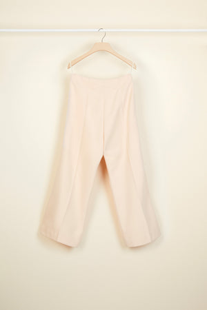 Wool and cashmere straight leg trousers