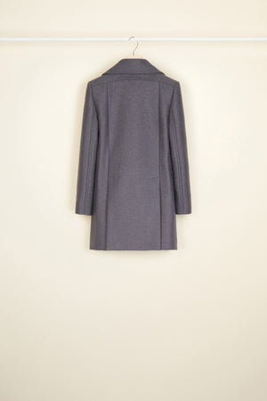 Longline double-breasted wool jacket