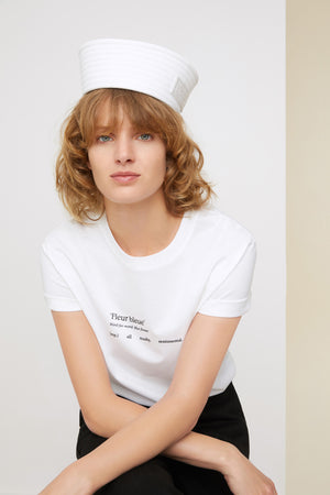 T-shirt Fleur bleue in cotone bio