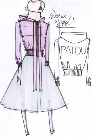 Organic cotton Patou zip-up hoodie