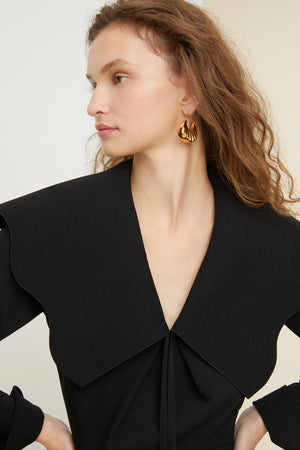 Große Mandarinen-Ohrringe aus Messing