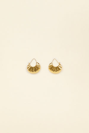 Große Mandarinen-Ohrringe aus Messing