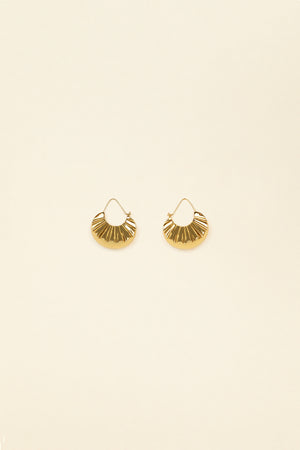 Große Mandarinen-Ohrringe aus Messing