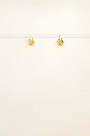 Große Mandarinen-Ohrringe aus Messing