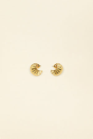 Petites boucles d’oreilles mandarine en laiton