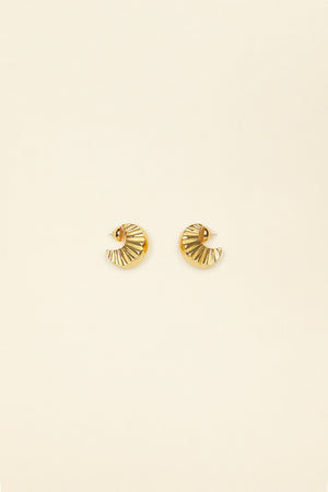 Petites boucles d’oreilles mandarine en laiton