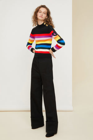 Maglione bretone a righe in lana