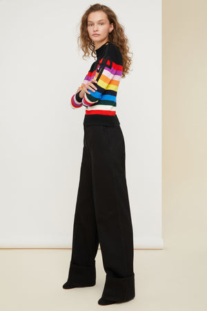 Maglione bretone a righe in lana