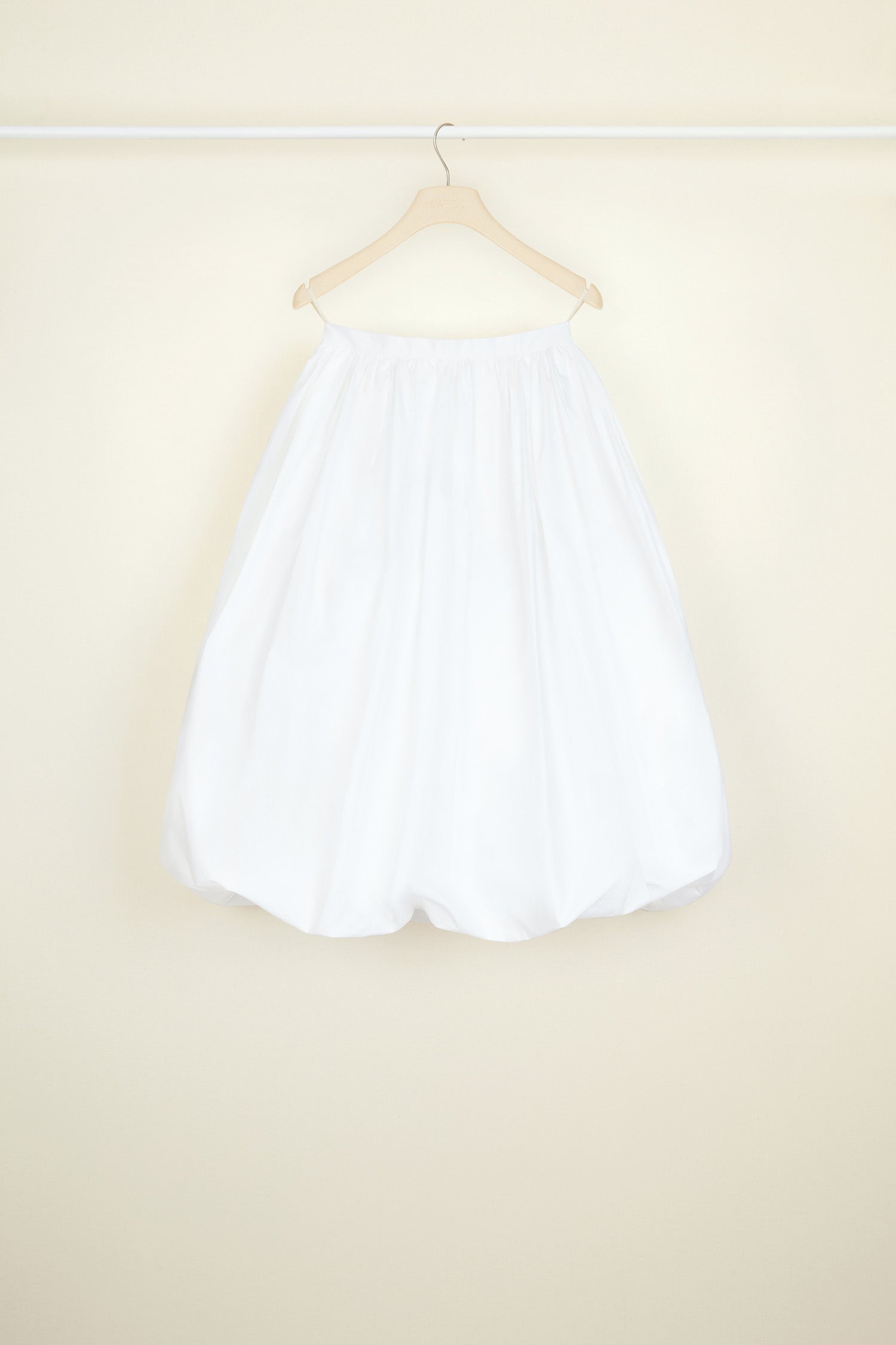 Patou - Cotton bubble skirt - White - Life inside a dreamy Patou bubble.  White organic cotton poplin skirt. Bubble silhouette. Zip fastening at the back.