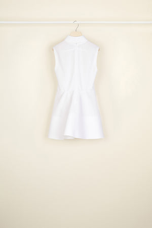 Sleeveless cotton peplum top