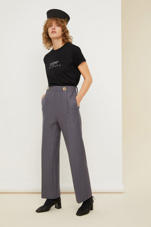 Pantalon large en laine