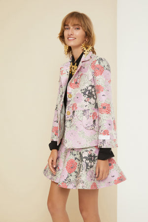 Giacca boxy in jacquard