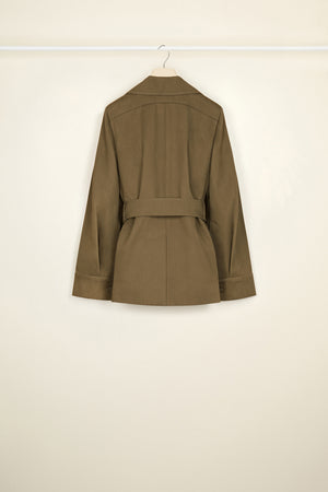 Veste ceinturée en coton bio