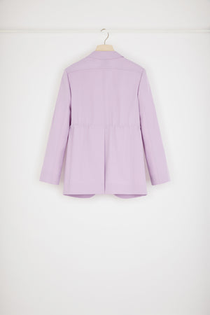 Drawstring jacket in virgin wool