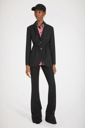 Jacke mit Zugband aus Schurwolle