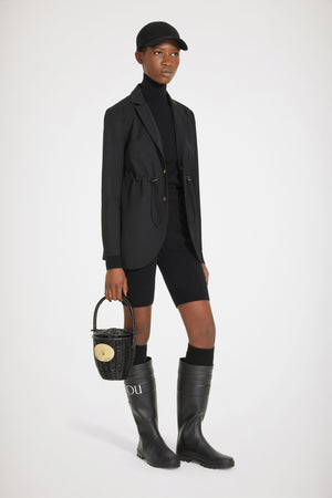 Jacke mit Zugband aus Schurwolle