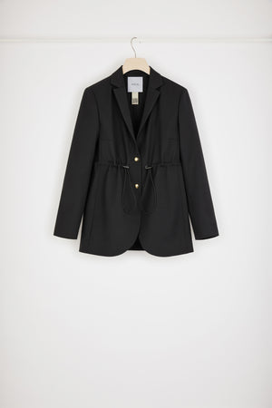 Jacke mit Zugband aus Schurwolle