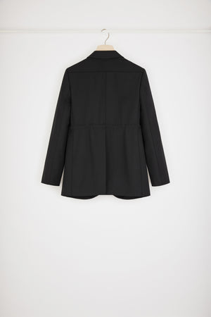 Jacke mit Zugband aus Schurwolle