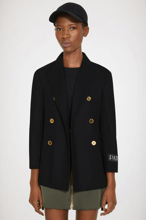 Iconic double-breasted jacket in wool and cashmere