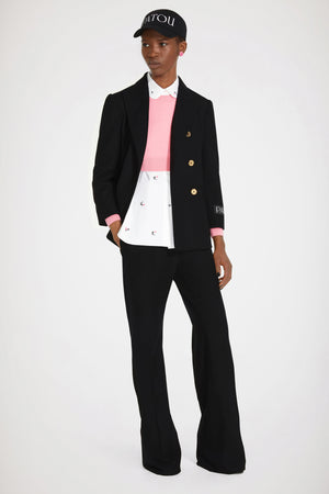 Iconic double-breasted jacket in wool and cashmere