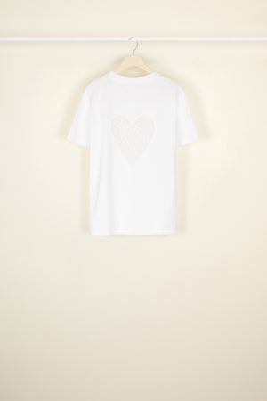 Heart cut-out organic cotton tee