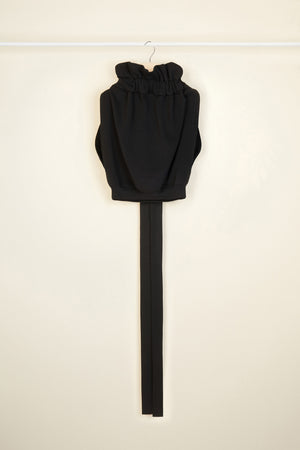 Grosgrain sleeveless sweatshirt in organic cotton