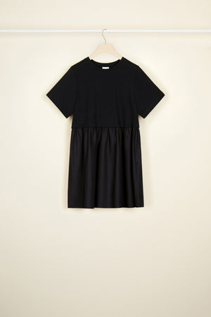 Vestito corto ibrido in cotone bio