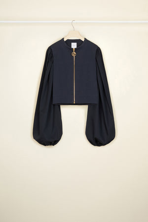 Sweatshirt aus Bio-Baumwolle mit kontrastierenden Ärmeln