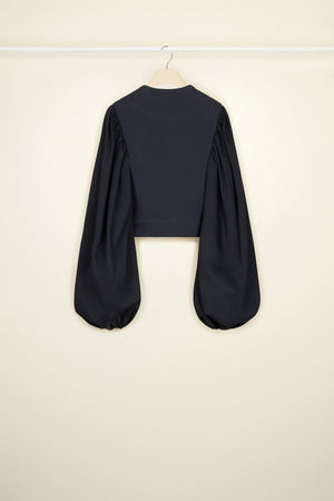 Sweatshirt aus Bio-Baumwolle mit kontrastierenden Ärmeln