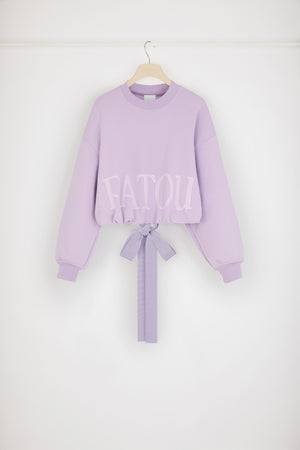 Kurz geschnittenes Sweatshirt mit Zugband aus Bio-Baumwolle