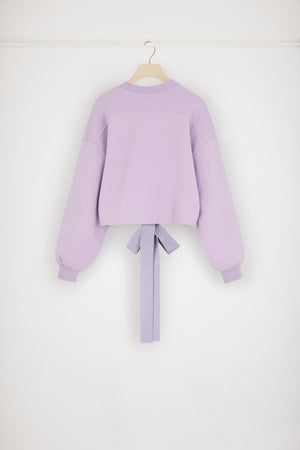Kurz geschnittenes Sweatshirt mit Zugband aus Bio-Baumwolle
