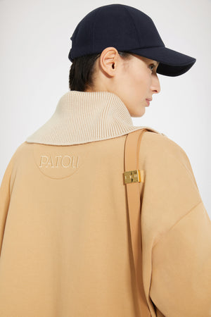 Sweatshirt-Kleid im Materialmix aus Bio-Baumwolle