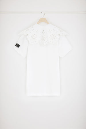 T-Shirt-Kleid mit abnehmbarem Kragen aus Bio-Baumwolle