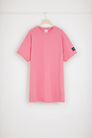 Detachable collar t-shirt dress in organic cotton