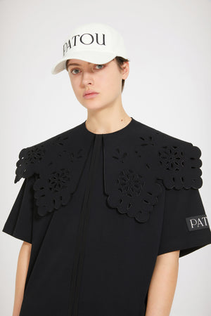 Vestito maglietta in cotone bio con colletto removibile