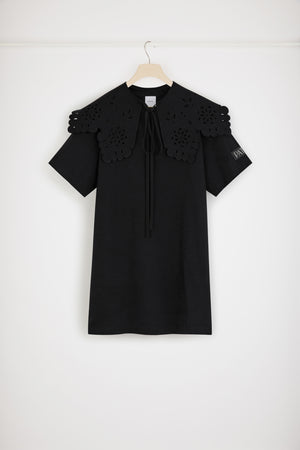 Vestito maglietta in cotone bio con colletto removibile